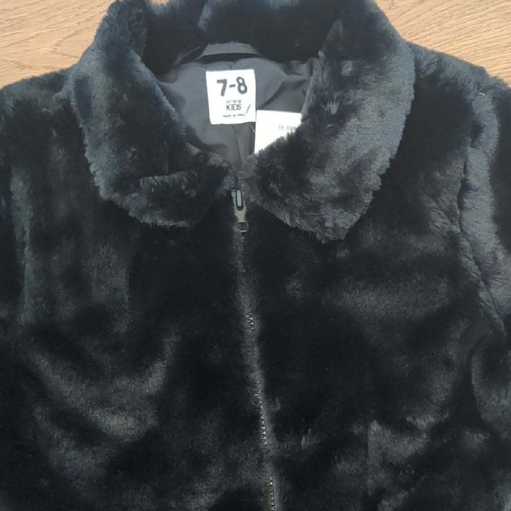 Cotton On Kids Black Fuzzy Jacket - Picture 3 of 10